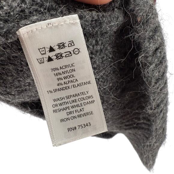 Silverflint Sweater Womens XS Oversized Wool Alpaca Blend Multicolor Striped Top - Picture 5 of 6